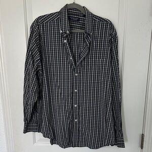 Roundtree & Yorke Black and White Plaid Shirt